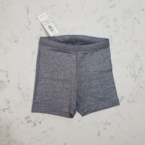 Old Navy baby Girl Bike Shorts gray Sparkly 12-18